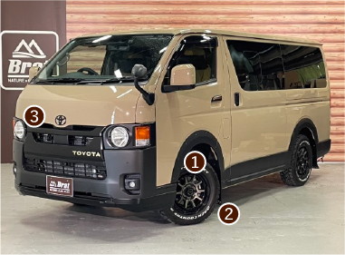 ハイエース カスタム車両